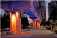 Guideway Pillars - Amber-Orange