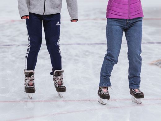 Two skaters on the ice