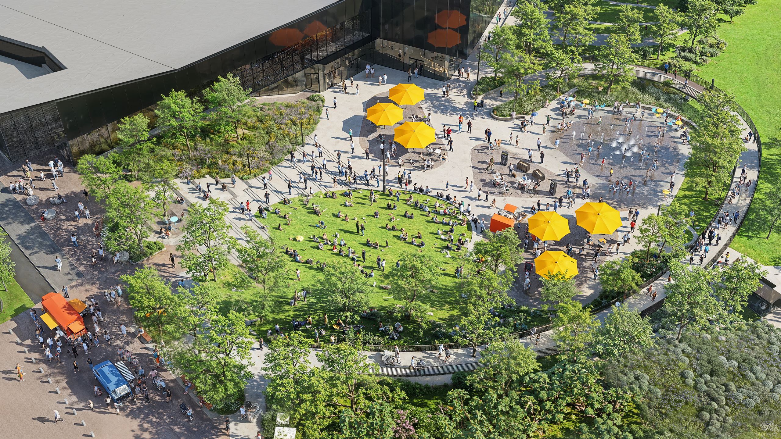 View of the plaza area 