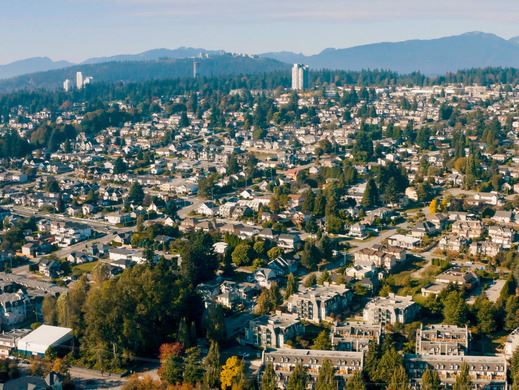 Southwest Coquitlam aerial