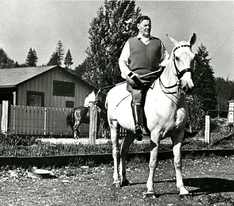 Lieutenant Governor Eric Hamber on a Polo Pony (City of Coquitlam Archives, C6.3116)