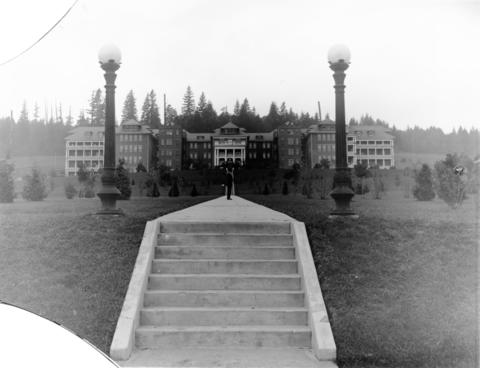 West Lawn, straight on view from further down the hill (City of Coquitlam Archives)