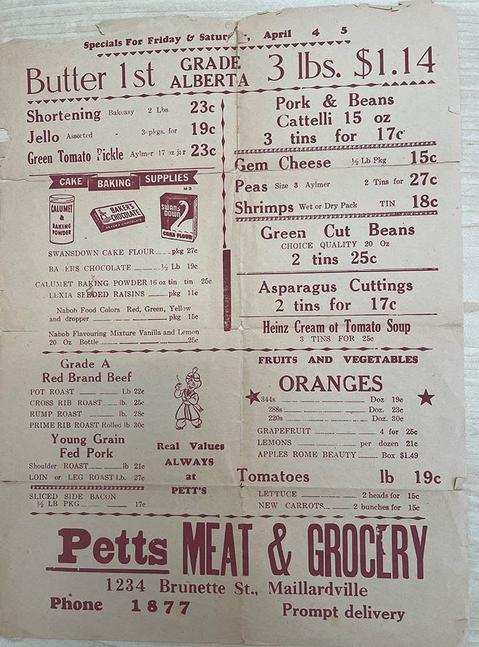 Petts Meat and Grocery - Club Bel Age fonds