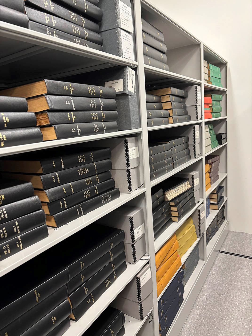 Newspaper collections in the vault