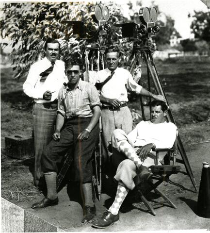 On the set of The Giant with Fred Guiol, c. 1955