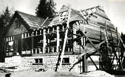 Steelhead Lodge under construction, 1939