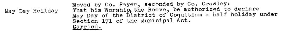 Council Minutes Excerpt, May 10, 1948 (JPG) Opens in new window